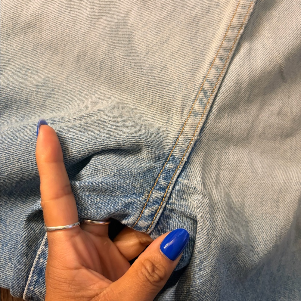 MOTHER Light Blue Straight Leg Jeans - Picture 10 of 11